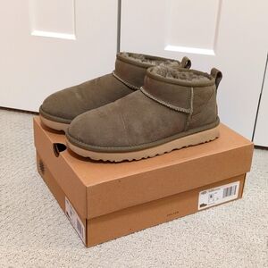 UGG classic ultra mini boots green